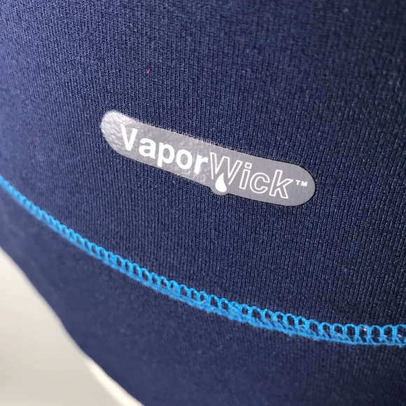 North Face Vapor Wick Blue Floral Athletic Stretch Jacket Full Zip - Picture 4 of 9
